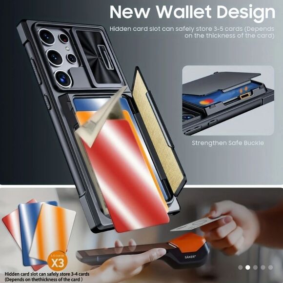 SAMSUNG ANDROID GALAXY S24 Ultra/S25 Ultra Case Wallet - Picture 3 of 12